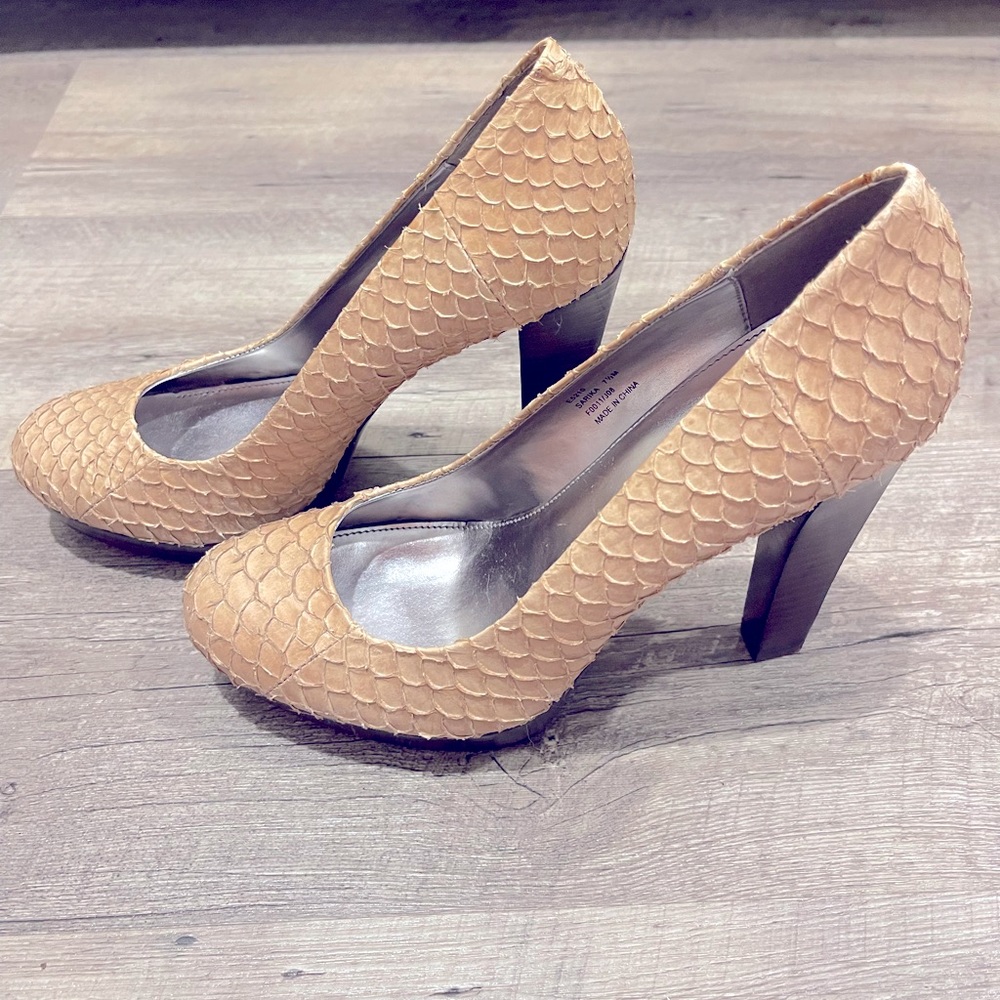 Womens Calvin Klein nude heels